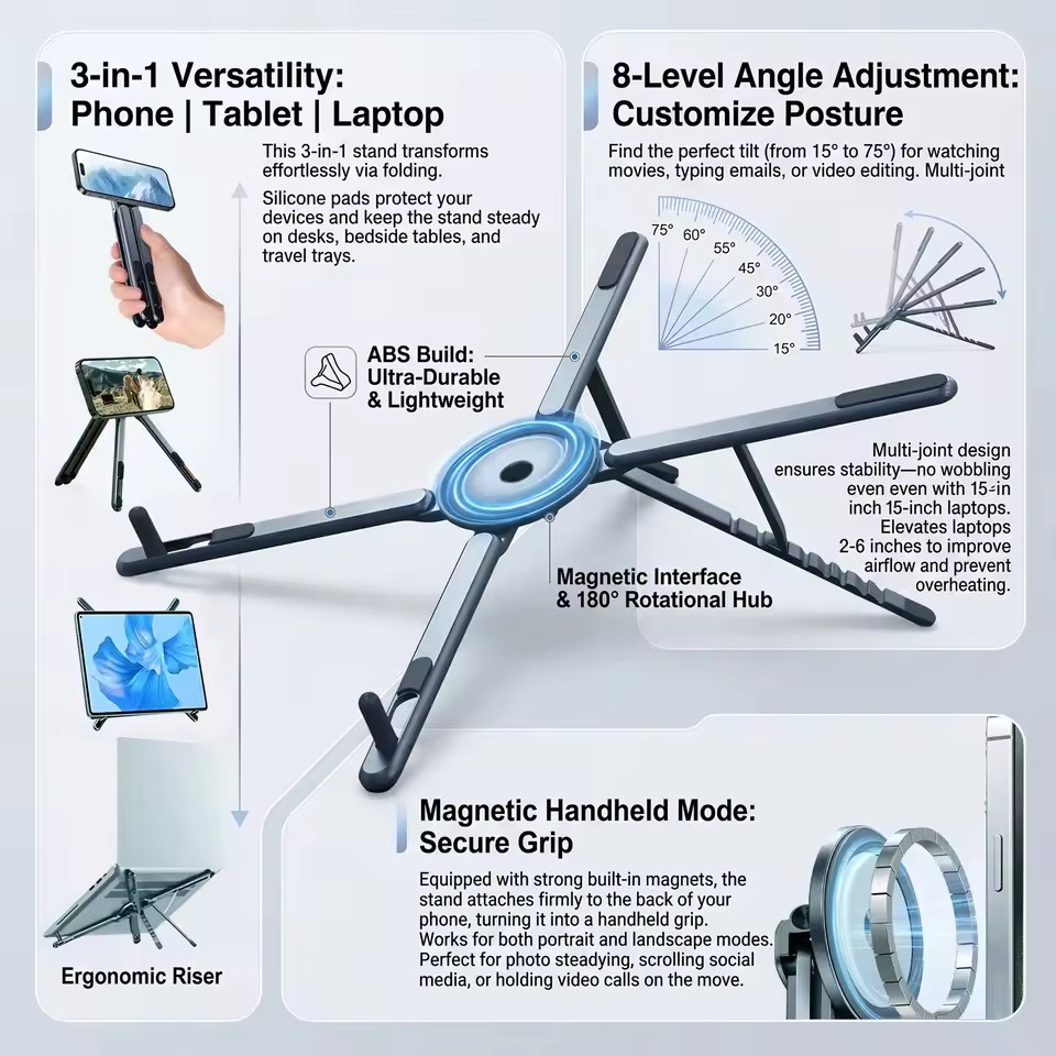 Tablet Holder Accessories - Портативный магнитный держатель для телефона и