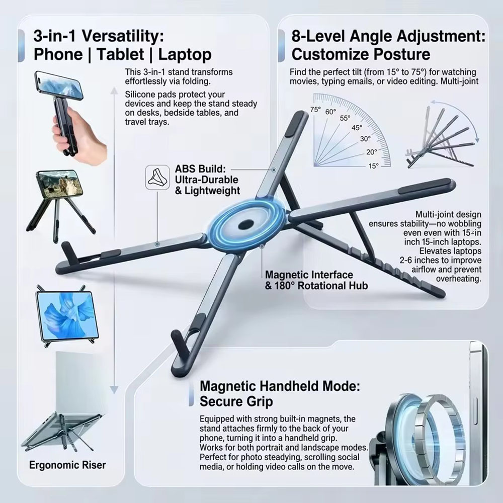 Tablet Holder Accessories - Портативный магнитный держатель для телефона и