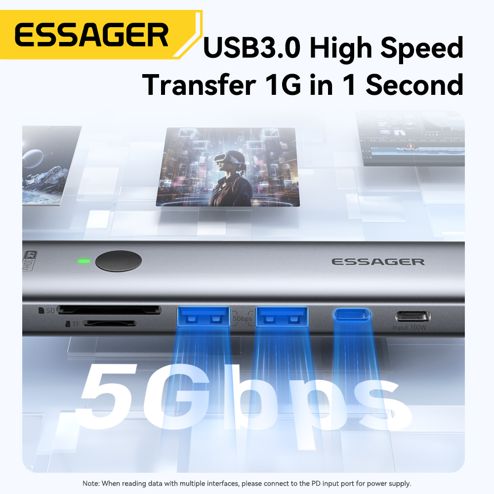 Essager USB C HUB 4K 7-в-1 Typ – обзор и цена Hdmi Adapter Tablet